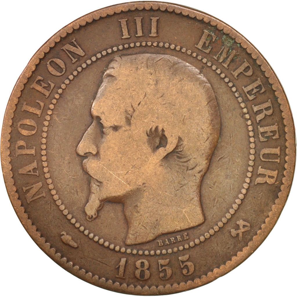 Münze, Frankreich, Napoleon III, Napoléon III, 10 Centimes, 1855, Rouen, S