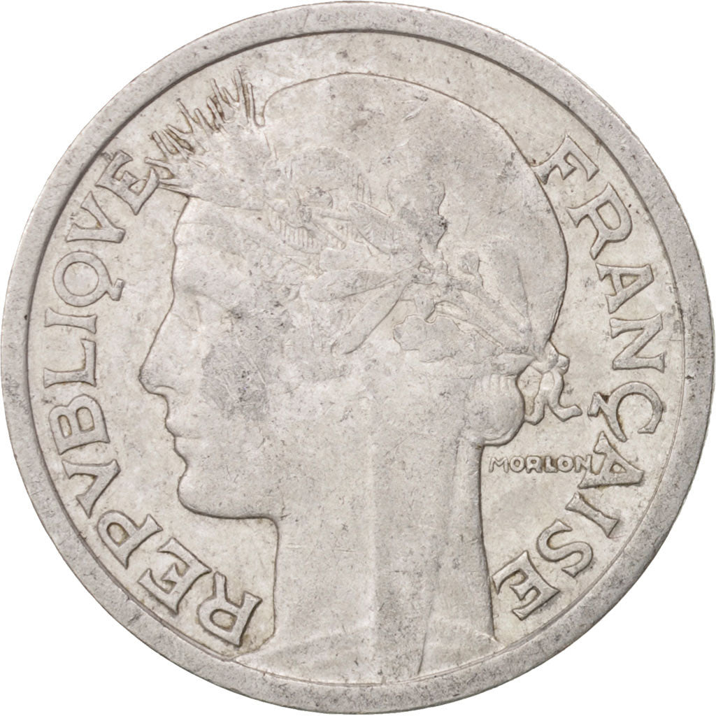 Moneta, Francia, Morlon, Franc, 1945, Beaumont le Roger, BB, Alluminio