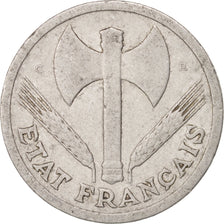 Coin, France, Bazor, 2 Francs, 1944, Castelsarrasin, VF(30-35), Aluminum