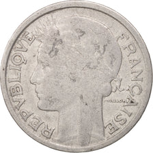 Moneda, Francia, Morlon, 2 Francs, 1944, BC+, Aluminio, KM:886a.1, Gadoury:538a