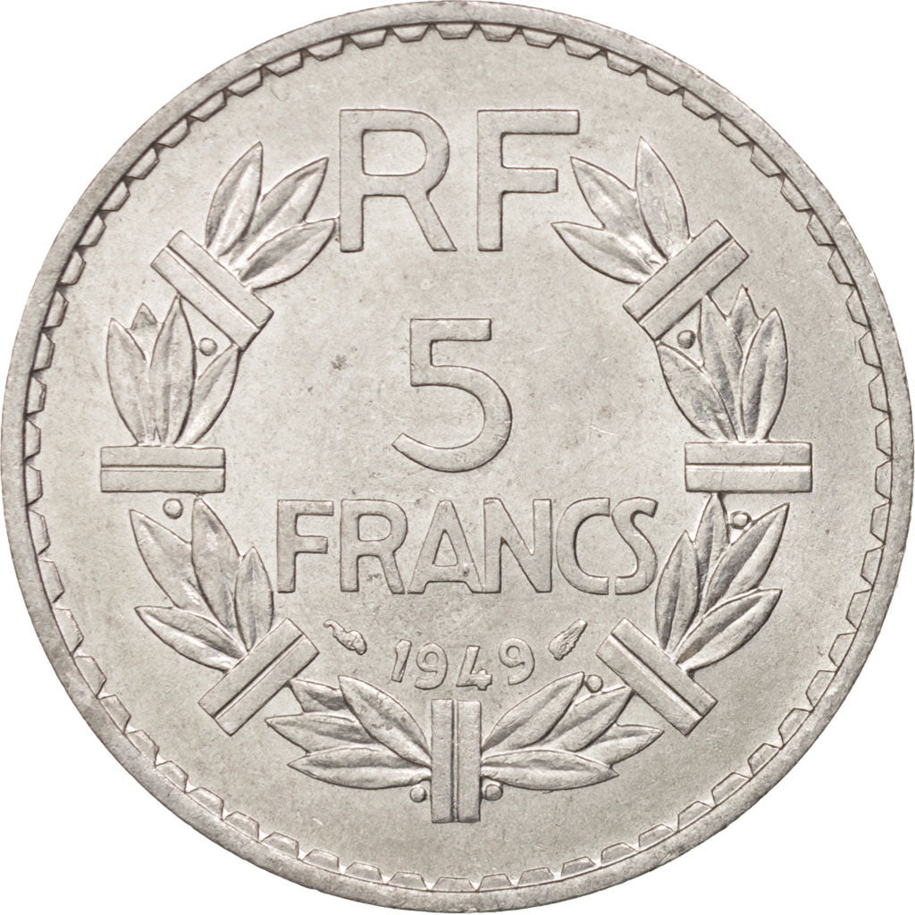 France, Lavrillier, 5 Francs, 1949, Paris, SUP+, Aluminum, KM:888b.1
