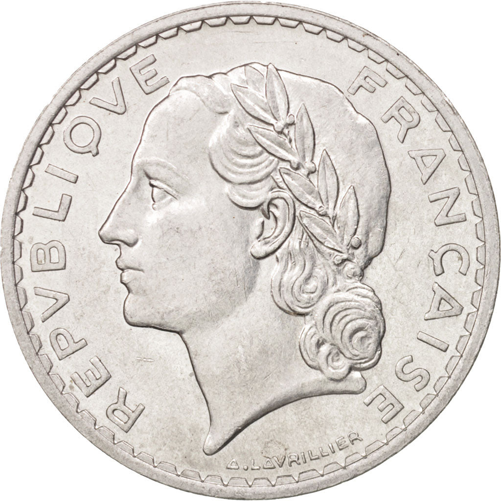 France, Lavrillier, 5 Francs, 1949, Paris, SUP+, Aluminum, KM:888b.1