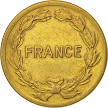 France, France Libre, 2 Francs, 1944, Philadelphia, EF(40-45), Brass, KM:905