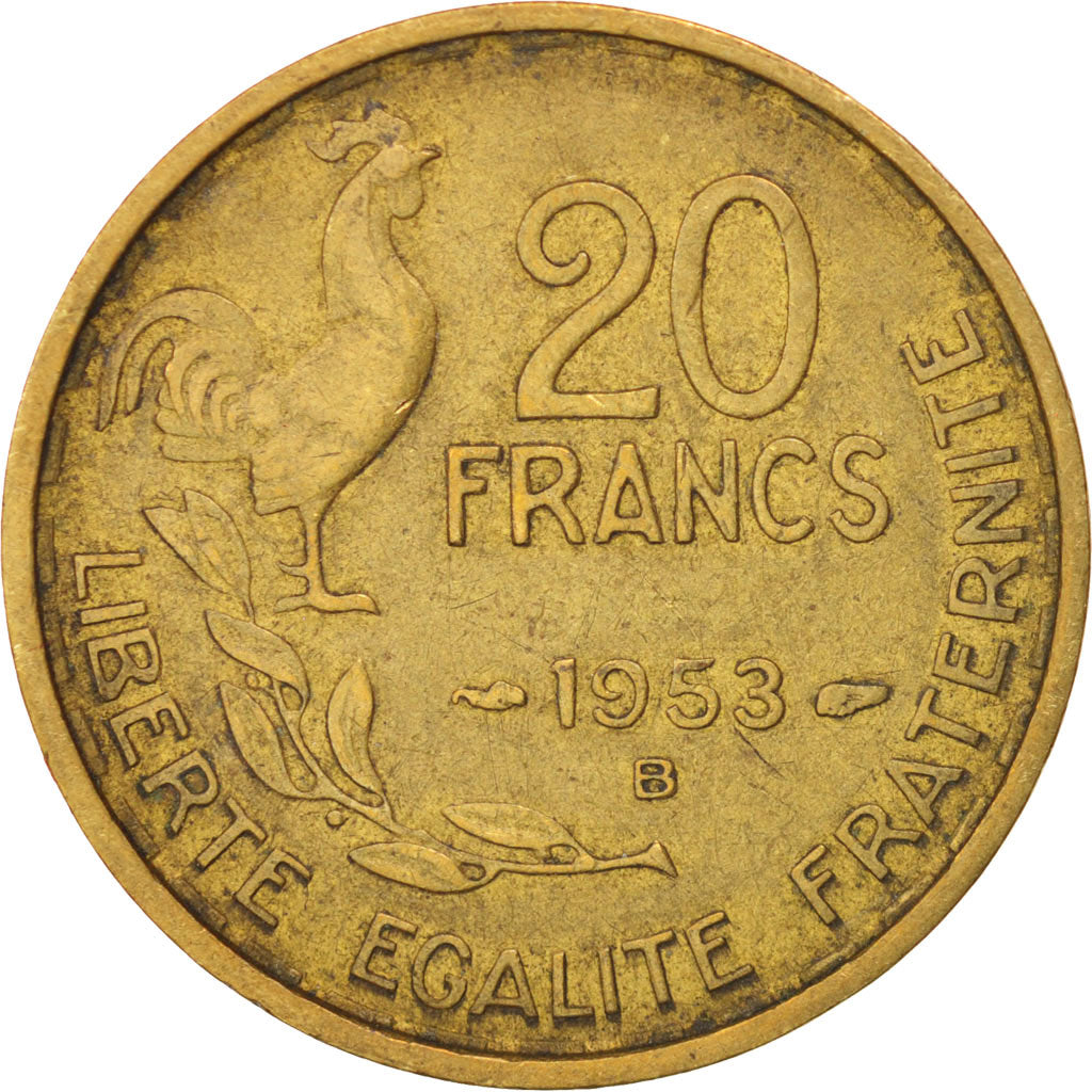 Monnaie, France, Guiraud, 20 Francs, 1953, Beaumont le Roger, TTB