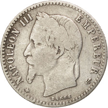 France, Napoleon III, Napoléon III, 50 Centimes, 1866, Paris, VF(20-25), Silver