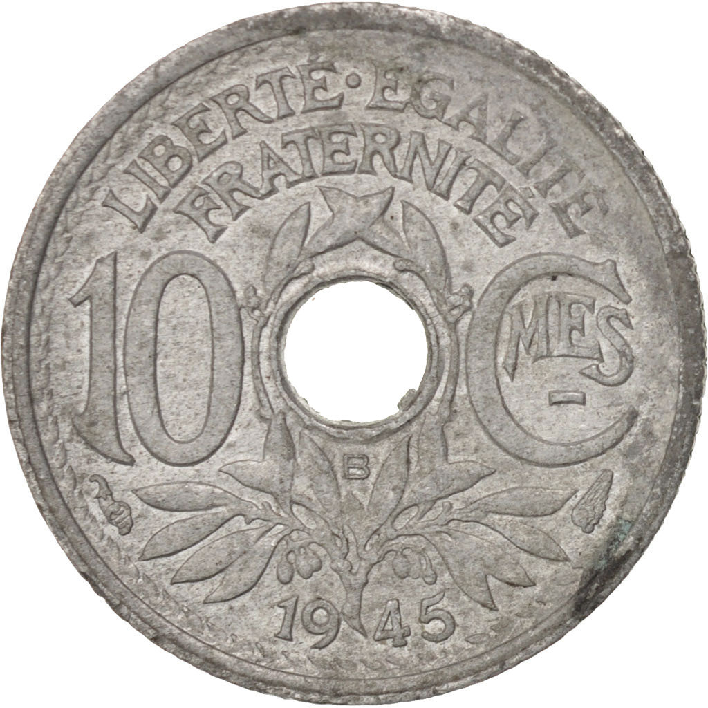 France, Lindauer, 10 Centimes, 1945, Beaumont - Le Roger, EF(40-45), Zinc
