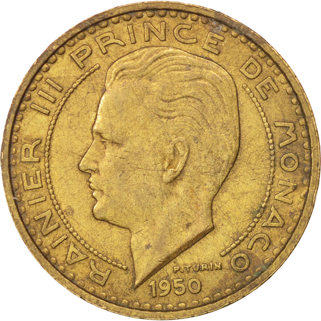 Monaco, Rainier III, 50 Francs, Cinquante, 1950, Monaco, AU(50-53)