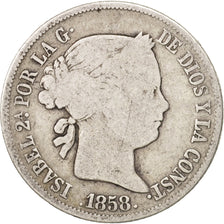 Spain, Isabel II, 4 Réales, 1858, Madrid, VF(20-25), Silver, KM:608.2