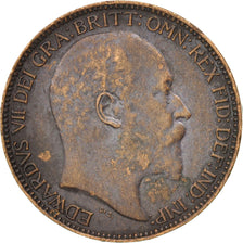 Coin, Great Britain, Edward VII, Farthing, 1909, AU(50-53), Bronze, KM:792