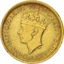 BRITISH WEST AFRICA, George VI, 6 Pence, 1942, AU(50-53), Nickel-brass, KM:22