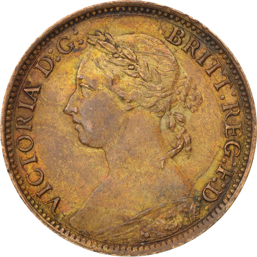 Coin, Great Britain, Victoria, Farthing, 1886, MS(63), Bronze, KM:753