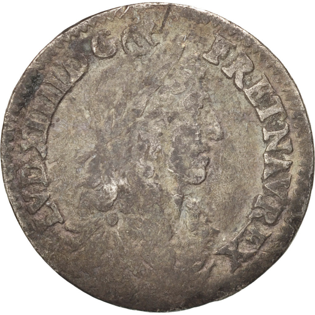 Francia, Louis XIV, 1/12 Écu au buste juvénile, 1/12 ECU, 10 Sols, 1663, Pa...