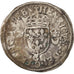 Moneda, Francia, Douzain aux croissants, 1552, Saint Lô, MBC+, Vellón