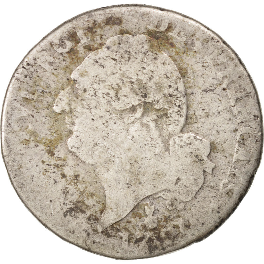 Coin, France, 15 sols français, 15 Sols, 1/8 ECU, 1791, Metz, VG(8-10), Silver