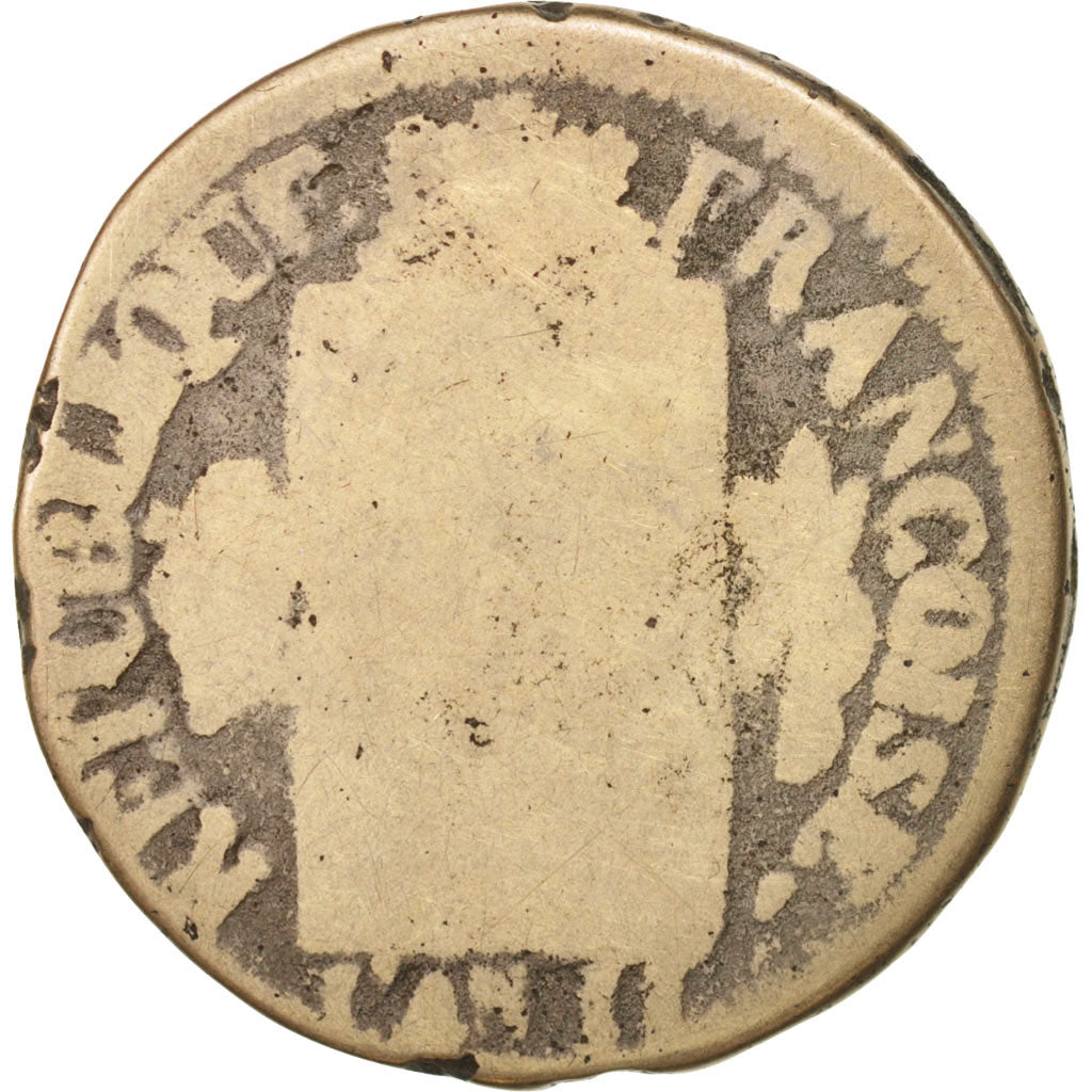 France, Sol aux balances françoise, Sol, 1793, Strasbourg, G(4-6), Bronze