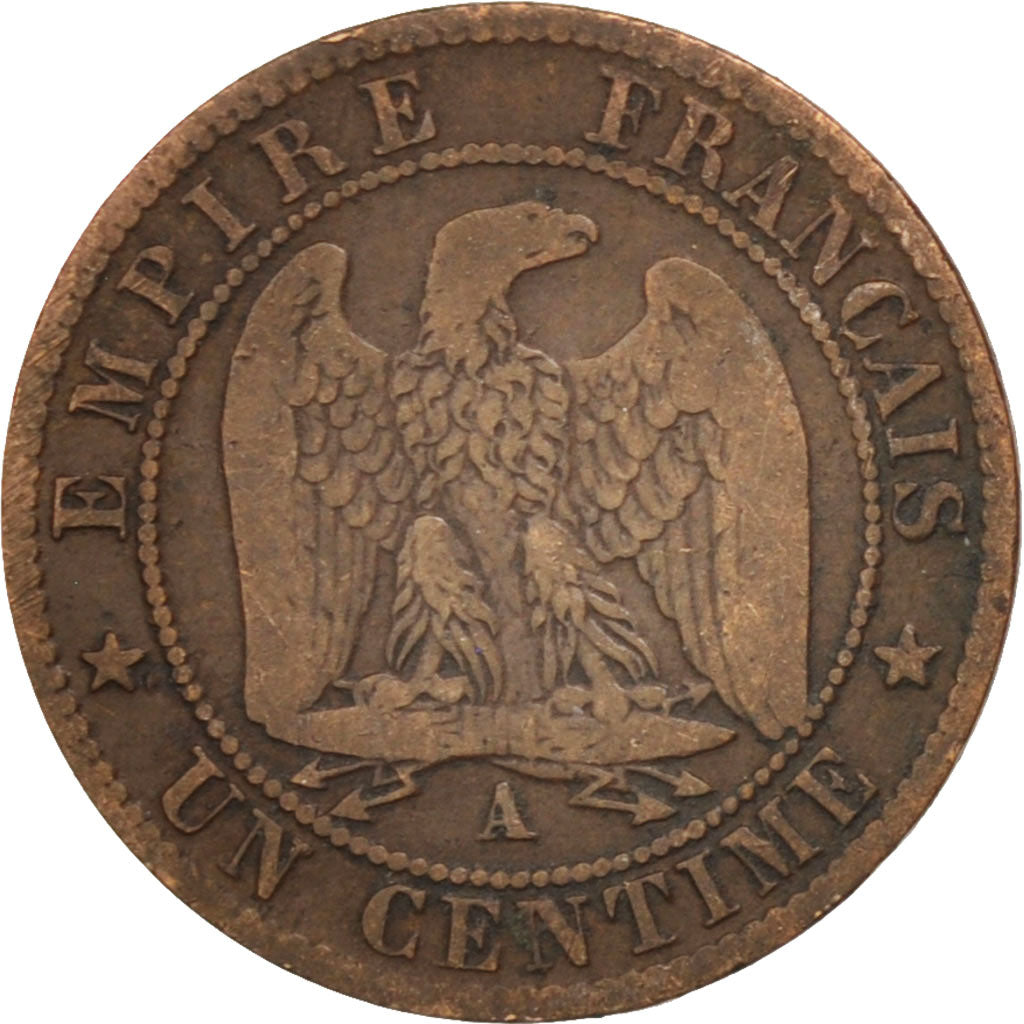 Francia, Napoleon III, Napoléon III, Centime, 1862, Paris, MB+, Bronzo, KM:7...