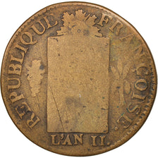 Frankreich, Sol aux balances françoise, Sol, 1793, Metz, F(12-15), Bronze