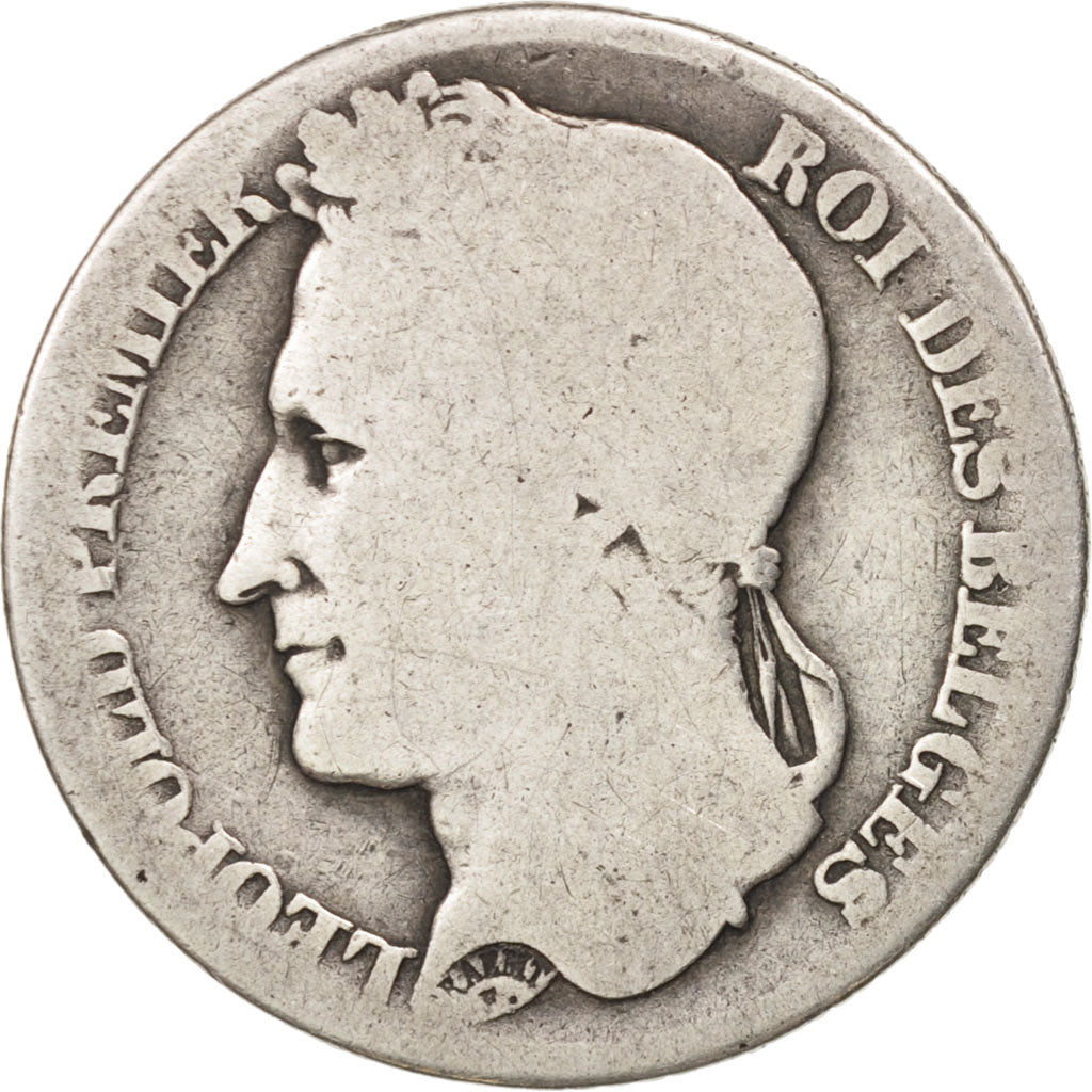 Belgium, Leopold I, Franc, 1834, Brussels, F(12-15), Silver, KM:7.1