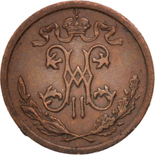 Monnaie, Russie, Nicholas II, 1/2 Kopek, 1909, St. Petersburg, TTB+, Cuivre