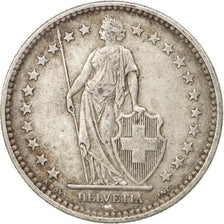 Switzerland, 2 Francs, 1909, Bern, VF(20-25), Silver, KM:21