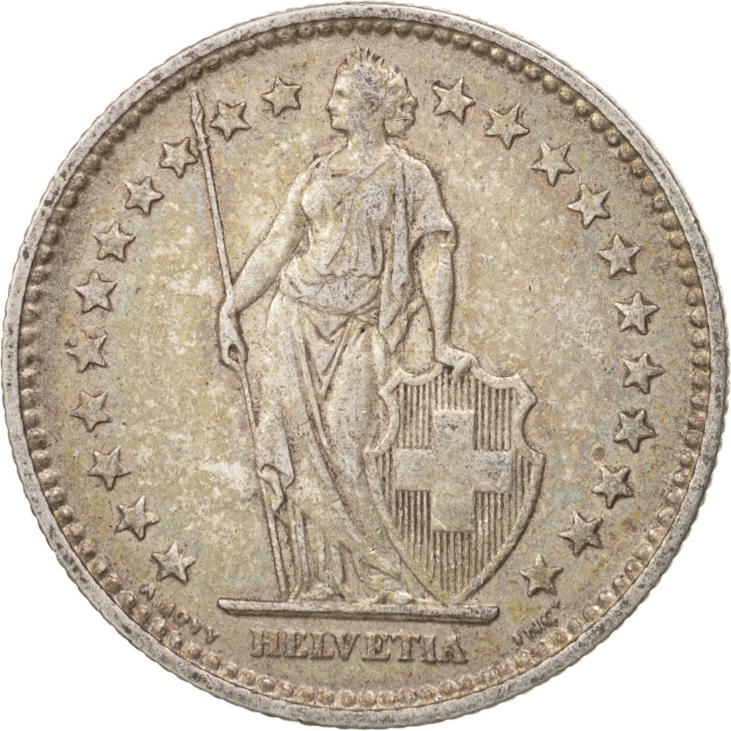 Coin, Switzerland, 2 Francs, 1913, Bern, AU(50-53), Silver, KM:21