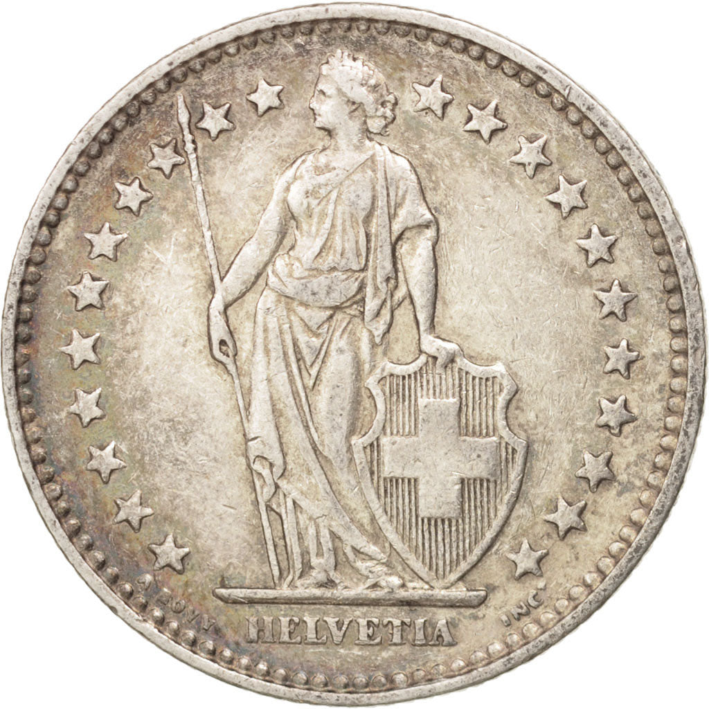 Coin, Switzerland, 2 Francs, 1928, Bern, EF(40-45), Silver, KM:21