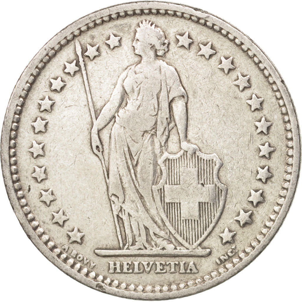 Switzerland, 2 Francs, 1903, Bern, VF(20-25), Silver, KM:21