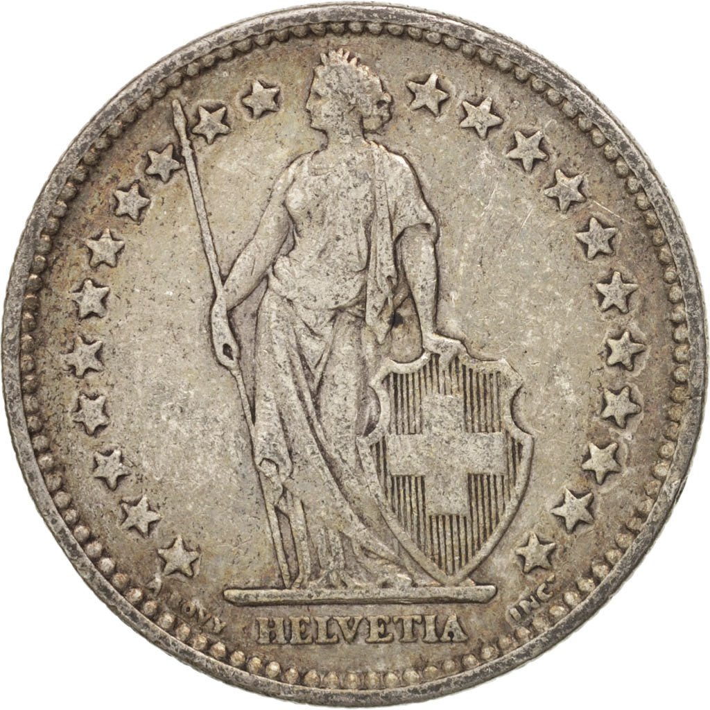 Switzerland, 2 Francs, 1903, Bern, VF(30-35), Silver, KM:21