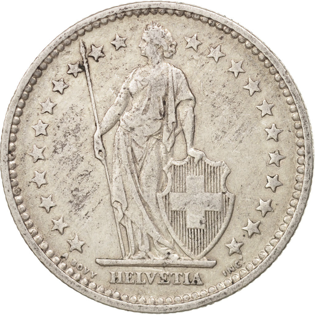 Switzerland, 2 Francs, 1905, Bern, VF(30-35), Silver, KM:21