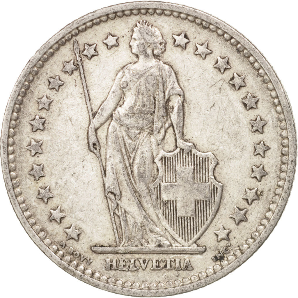Switzerland, 2 Francs, 1906, Bern, VF(30-35), Silver, KM:21