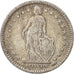 Switzerland, 2 Francs, 1907, Bern, VF(20-25), Silver, KM:21