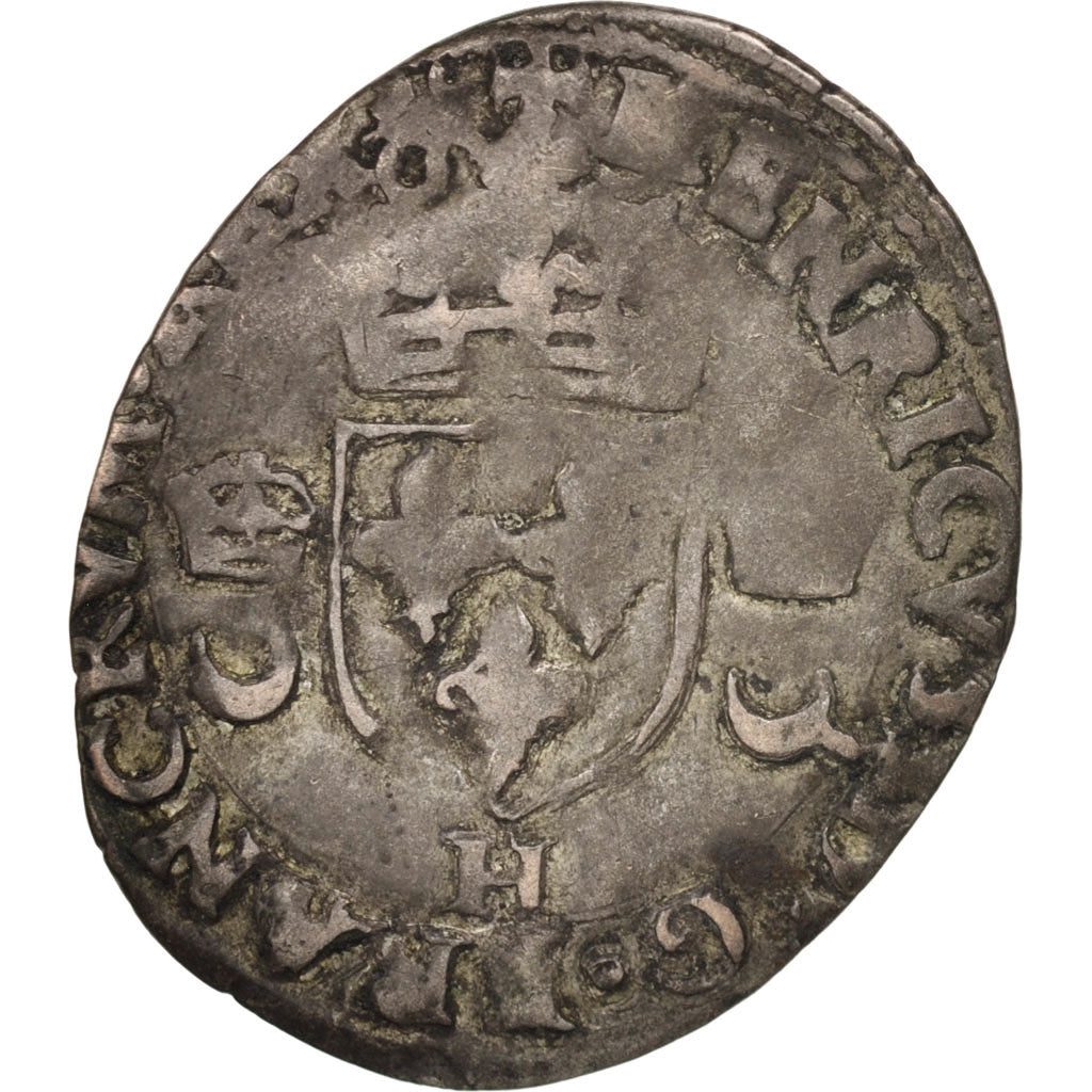 Frankreich, Henri II, Douzain aux croissants, 1550, La Rochelle, VF(20-25)