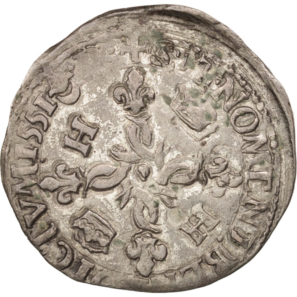 Münze, Frankreich, Douzain aux croissants, 1551, Bordeaux, SS, Billon