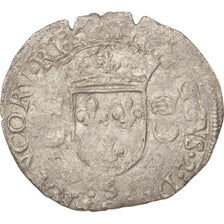 France, Henri II, Douzain aux croissants, 1552, Troyes, B+, Billon