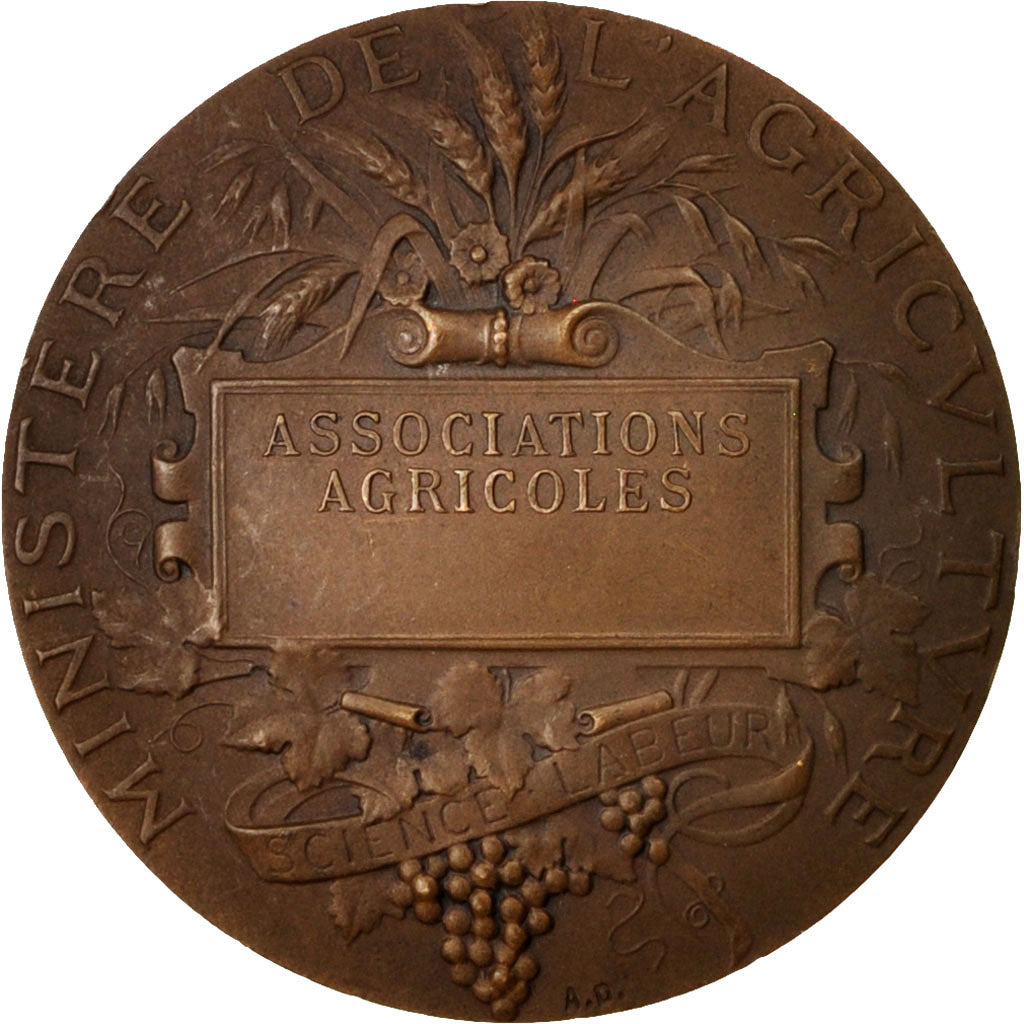 Francia, Medal, Agriculture Ministery, French Third Republic, Business &