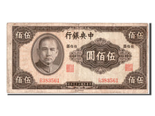 Billet, Chine, 500 Yüan, 1944, TTB