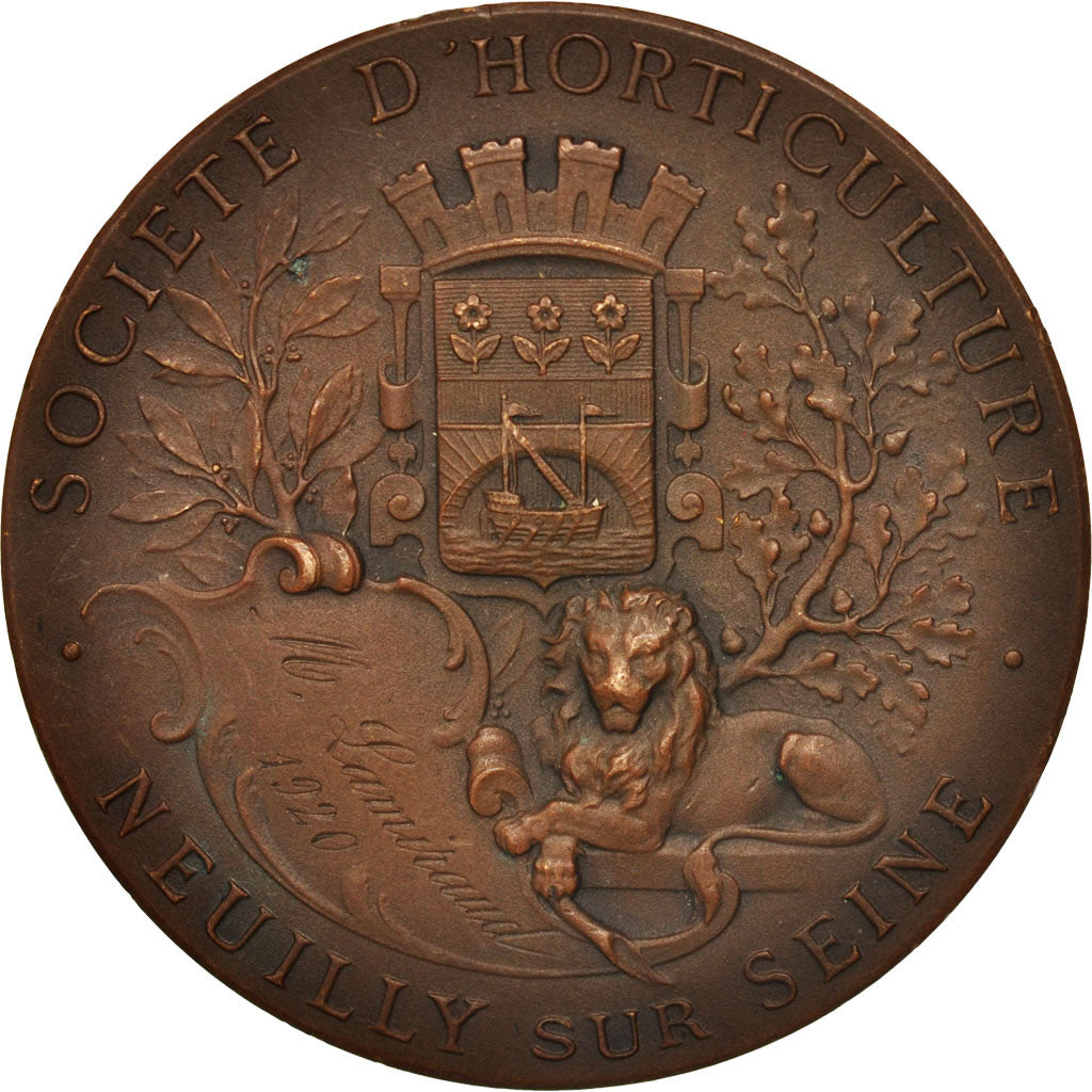 Francia, Medal, Société d'Horticulture de Neuilly sur Seine, Flora, 1920