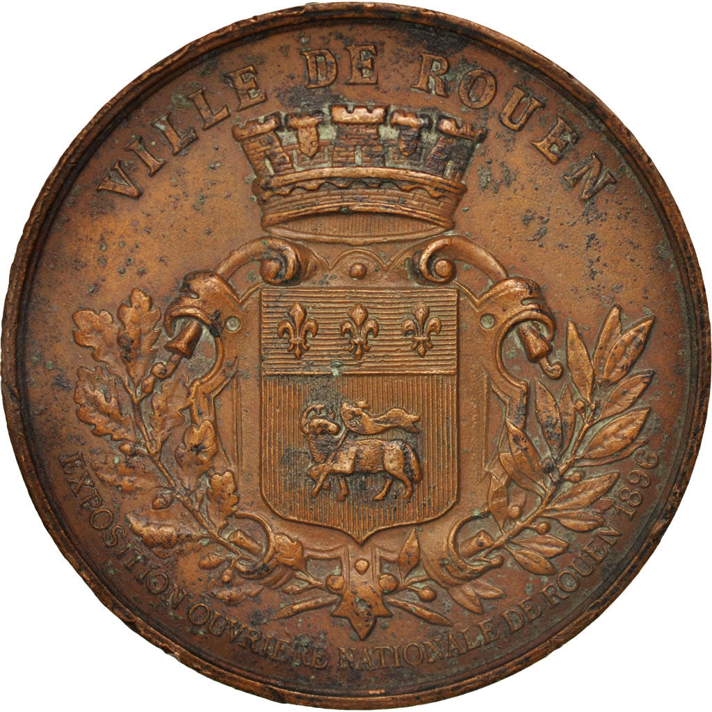 France, Medal, Exposition ouvrière nationale de Rouen 1896