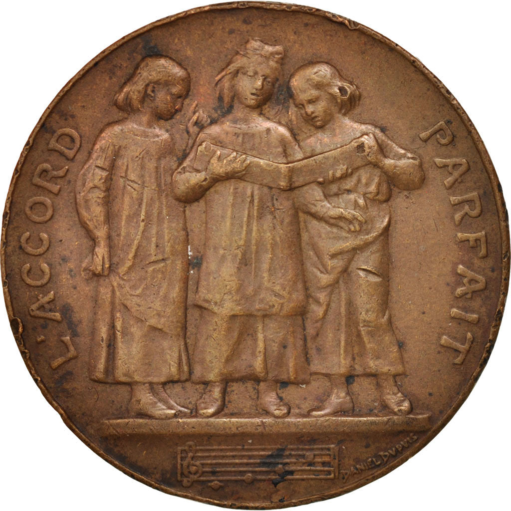 Francia, Medal, Ville de Paris, Concours de dictée, Arts & Culture, 1891