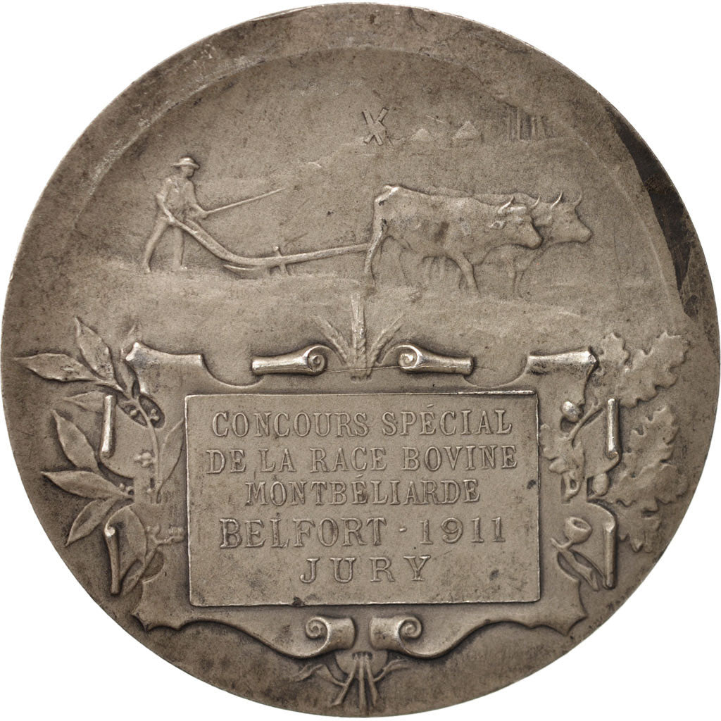 Francia, Medal, Concours spécial de la race bovine Montbéliarde, Belfort, J...