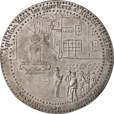 France, Medal, Ville de Reims, Arrestation de Bressy, History, 1851, TTB+, Tin