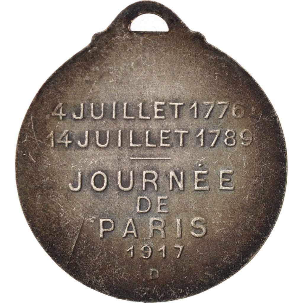 France, Medal, Journée de Paris, 1917, Washington and Lafayette, History, 19