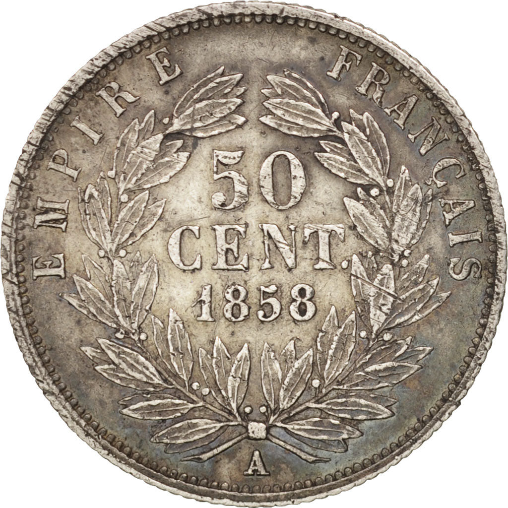 Münze, Frankreich, Napoleon III, Napoléon III, 50 Centimes, 1858, Paris, SS+