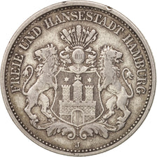 German States, HAMBURG, 2 Mark, 1907, Hamburg, EF(40-45), Silver, KM:612