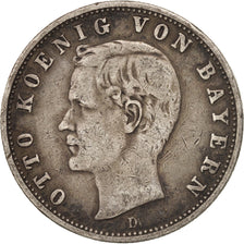 German States, BAVARIA, Otto, 2 Mark, 1905, Munich, VF(30-35), Silver, KM:913