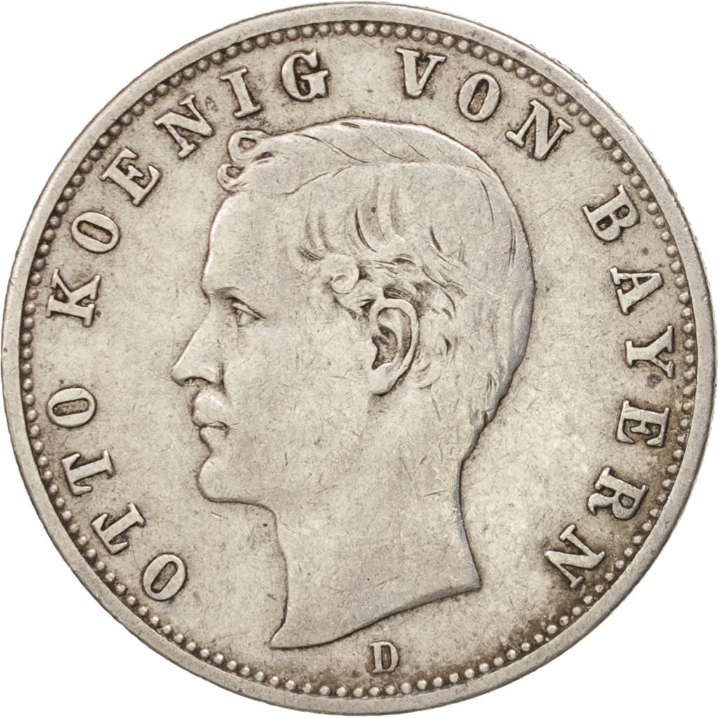 German States, BAVARIA, Otto, 2 Mark, 1904, Munich, EF(40-45), Silver, KM:913