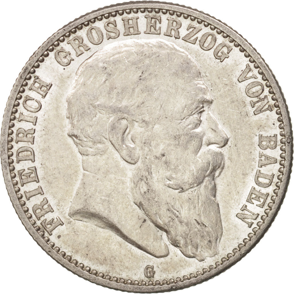 Moneta, Stati tedeschi, BADEN, Friedrich I, 2 Mark, 1907, Stuttgart, SPL