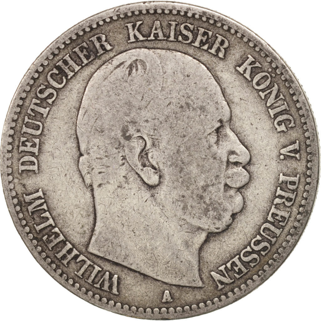 Coin, German States, PRUSSIA, Wilhelm I, 2 Mark, 1877, Berlin, VF(30-35)