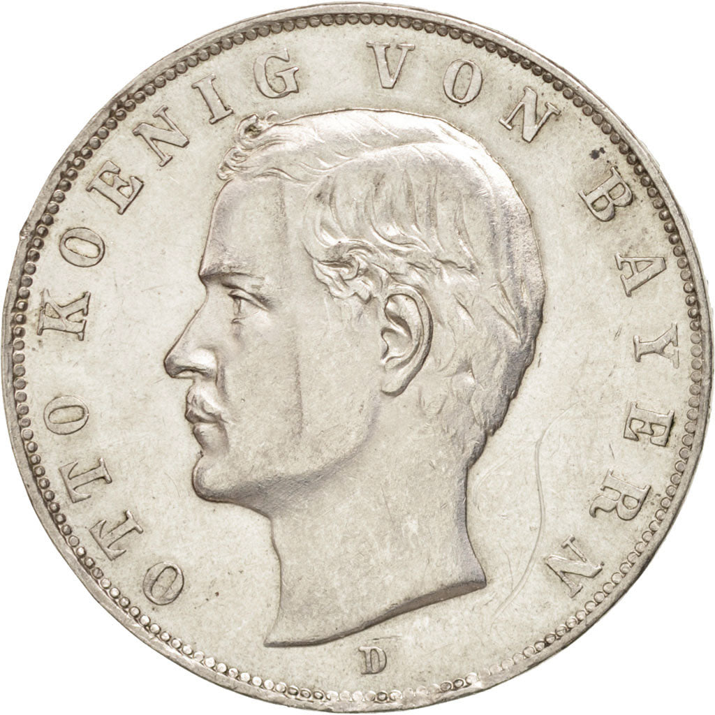 German States, BAVARIA, Otto, 3 Mark, 1913, Munich, MS(60-62), Silver, KM:996