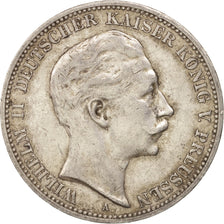 Coin, German States, PRUSSIA, Wilhelm II, 3 Mark, 1910, Berlin, EF(40-45)